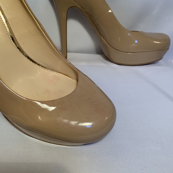 Jessica Simpson nude Heels stiletto platform pumps patent leather size 10 - Picture 4 of 11